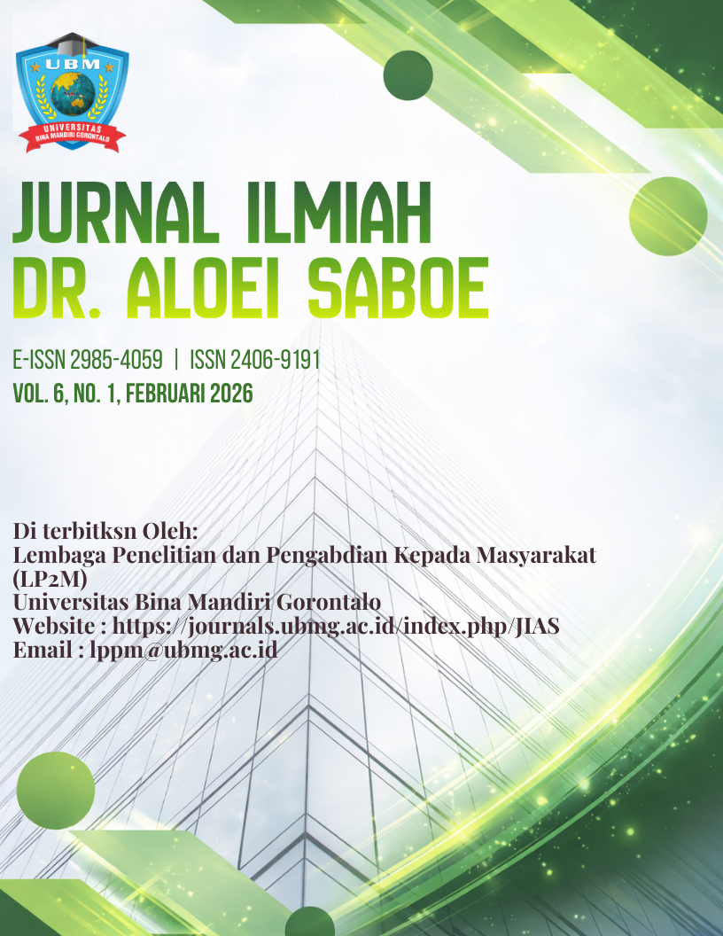 					View Vol. 6 No. 1 (2026): Jurnal Ilmiah dr. Aloei Saboe
				